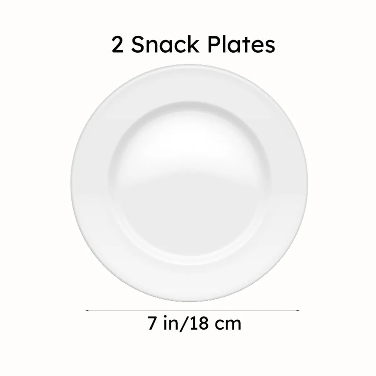 White plate illustration showing a round plate shape.