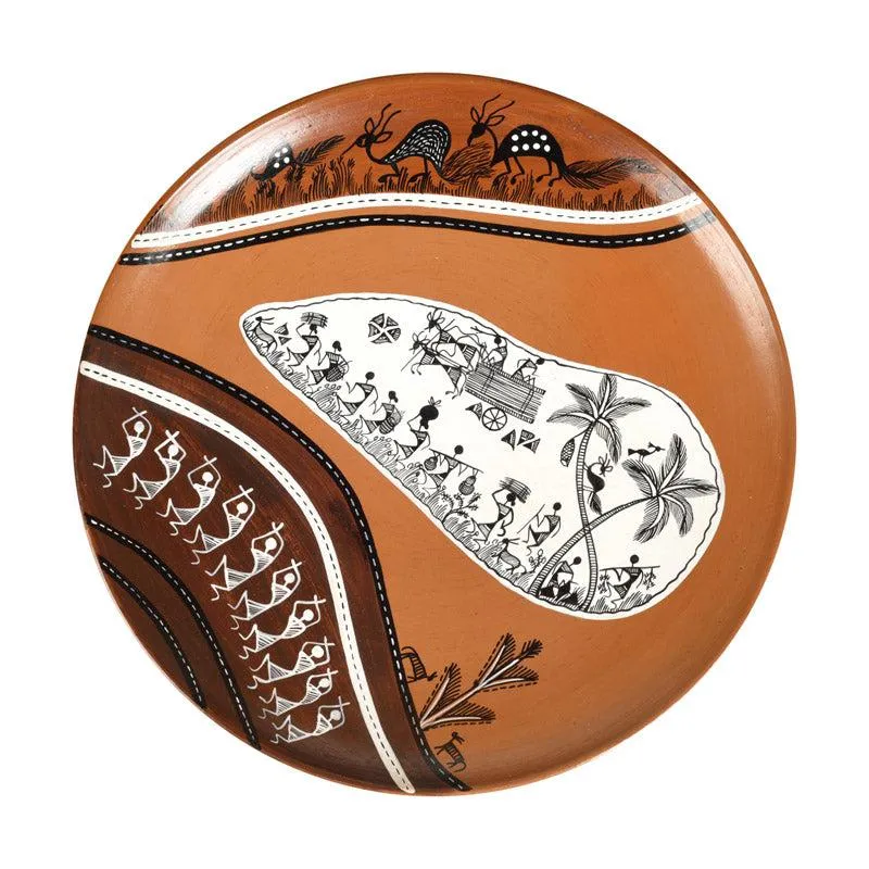 Priya Handpainted Wall Plate media 3