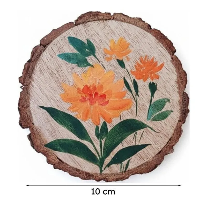 Rose Lush Handpainted Coaster - Set Of Two media 7