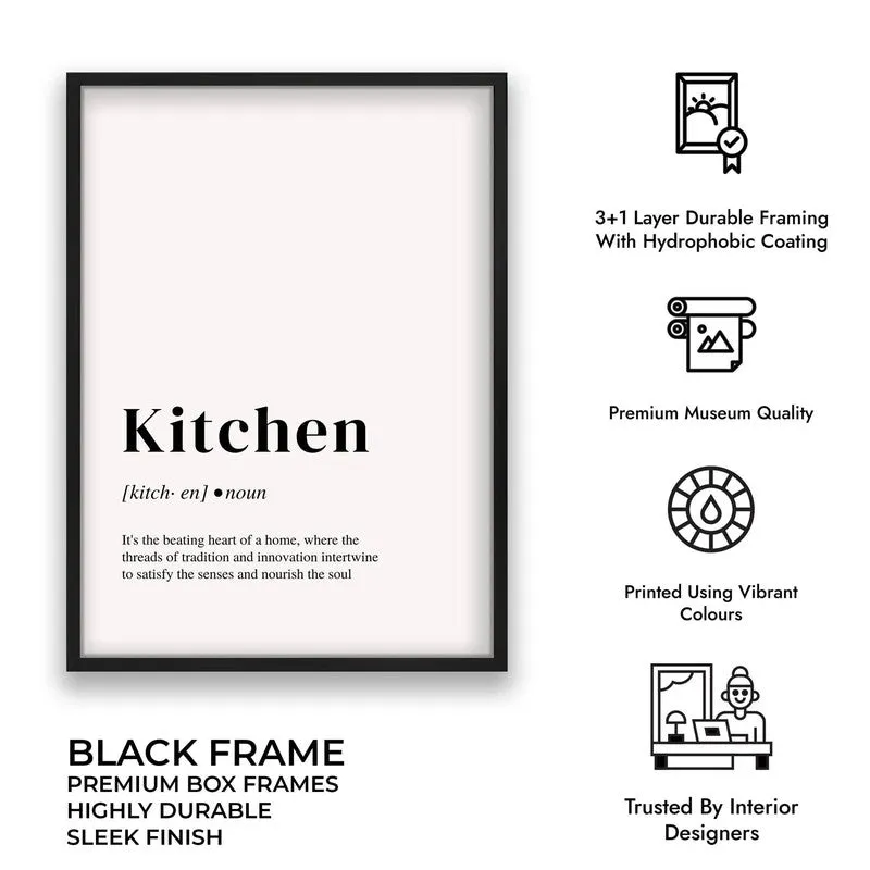 MinimalKitchen Archival Canvas Wall Art - Black media 10