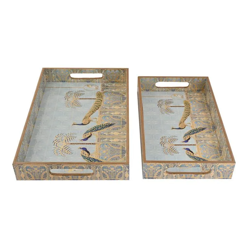 Chitramayi Wood Serving Tray (Large & Medium) - Set Of Two media 7