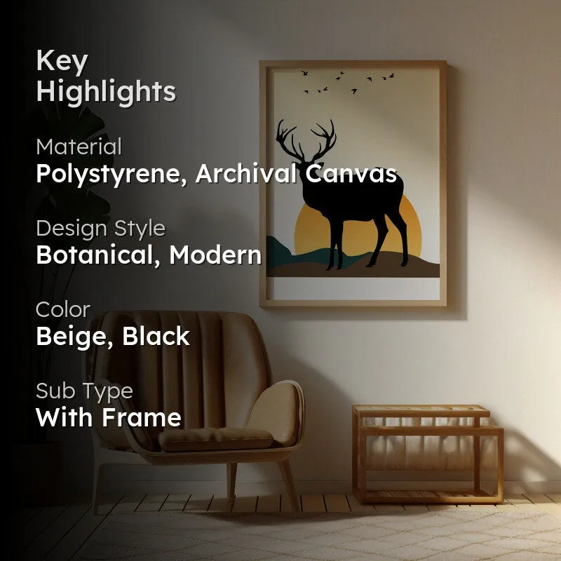 Moonlight Meadow Archival Canvas Wall Art - Natural Brown Frame media 2
