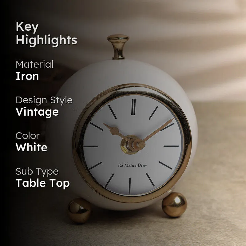 Annum Analog Table Clock - White media 2