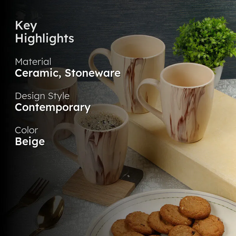 Cosmic Ceramic,Stoneware Coffee Mug (300 mL Each) - Set Of Four media 2