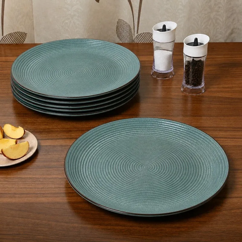 Ceramic Dinner Plates (Sage Green) - Set of Six media 1