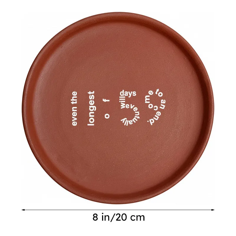 Live in Present Terracotta Wall Plate - Set Of Three media 9
