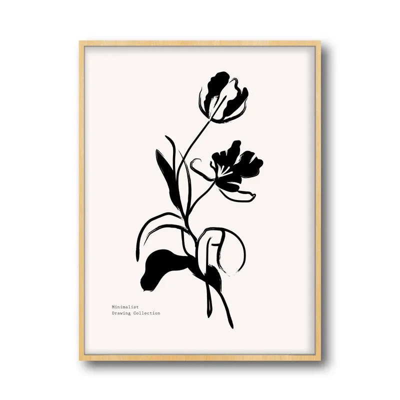 Wildbloom Canvas Wall Painting With Brown Frame media 3