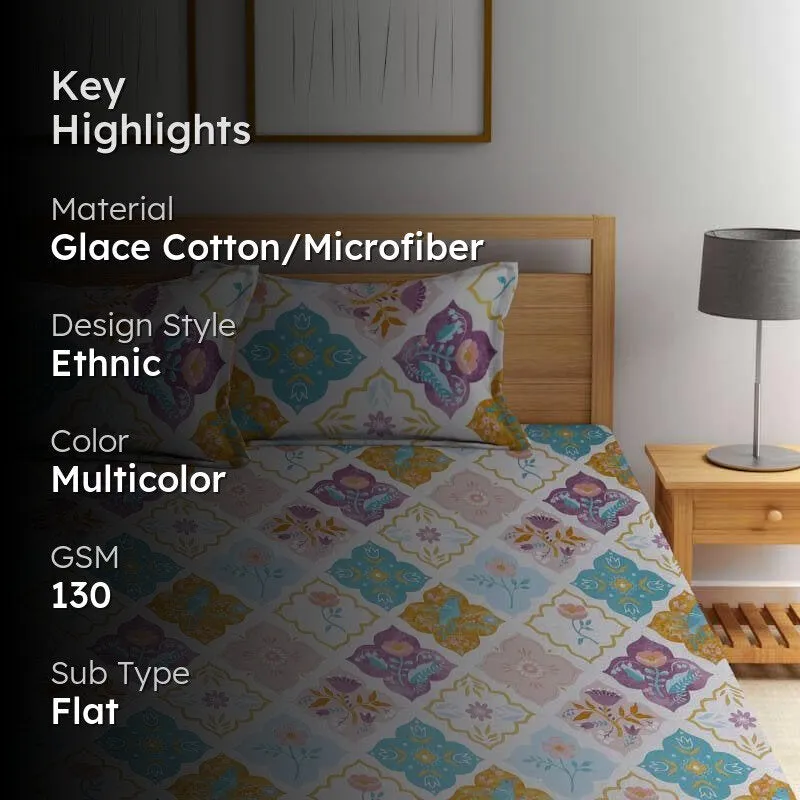 Analia Moroccon Microfiber Bedsheet - 130 GSM media 2