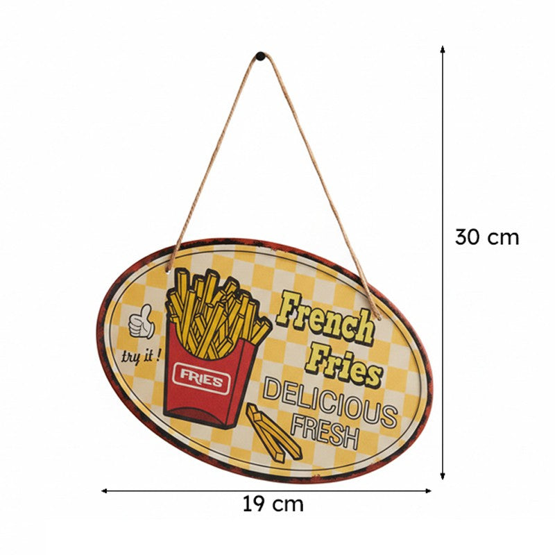 Fresh & Delicious French Fries Metal Wall Accent media 5