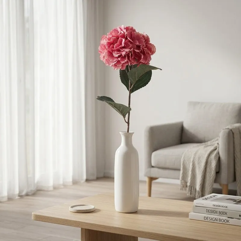 Hydrangea Artificial Flower Stem - Red media 1