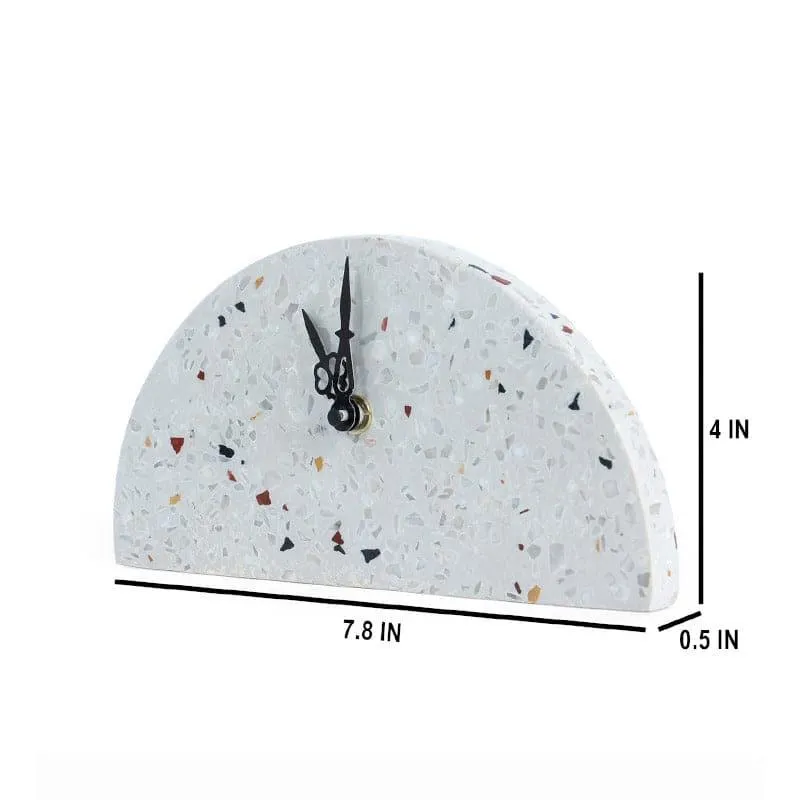Hemi Terrazoo Hand Crafted Marble Table Clock media 4