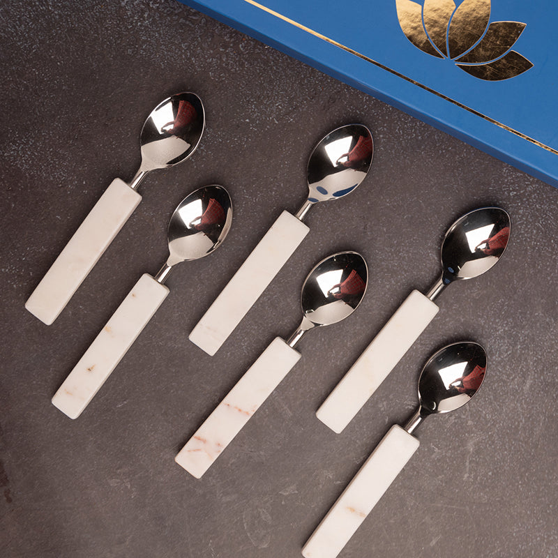 Cava Marble Spoon Set - Set Of Six media 4