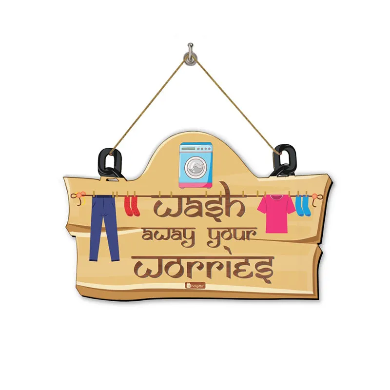 Wash Away Your Worries Wooden Wall Accent media 4