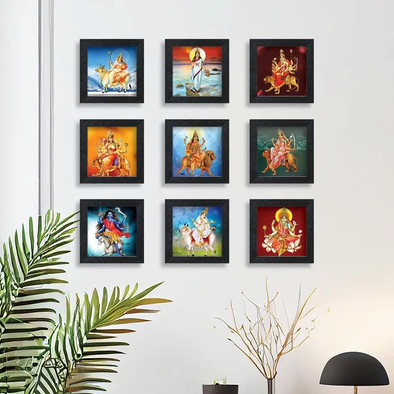 Mata Durga Bhakti Wall Art - Set Of Nine media 1