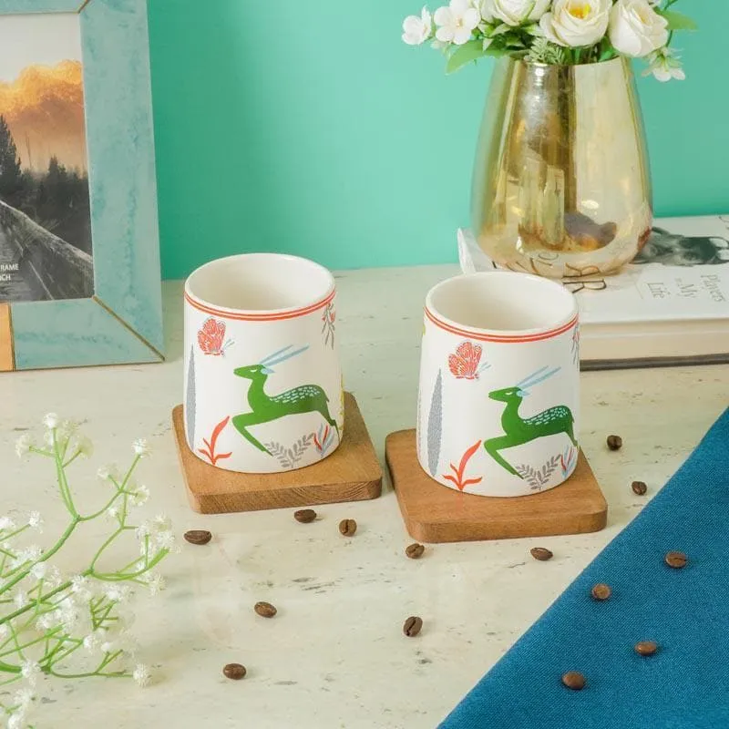 Botanica Ceramic Coffee Mug (300 mL Each) - Set of Two media 4