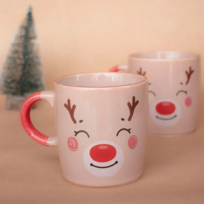 Merry Stoneware Coffee Mug (350 mL Each) - Set of Two media 1