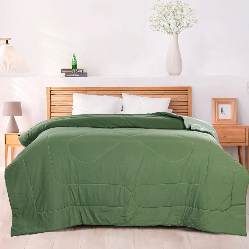Lush Slumber Reversible Comforter (Green) 90 GSM media 1