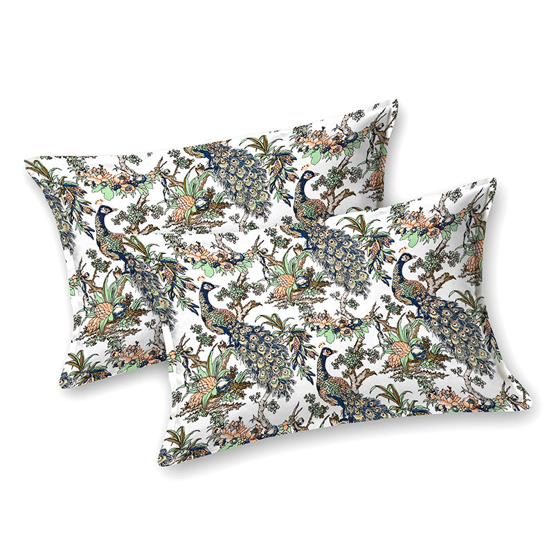 Vibrant Mor Floral Cotton Bedsheet (Multicolor) - 160 TC media 7