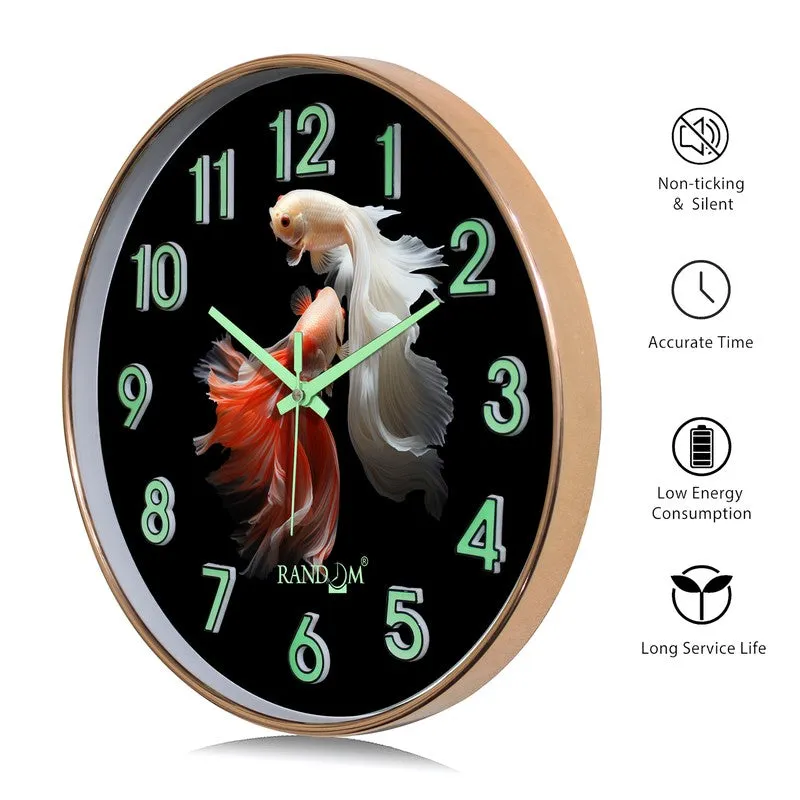 Finora Round Modern Plastic Wall Clock - Black media 7