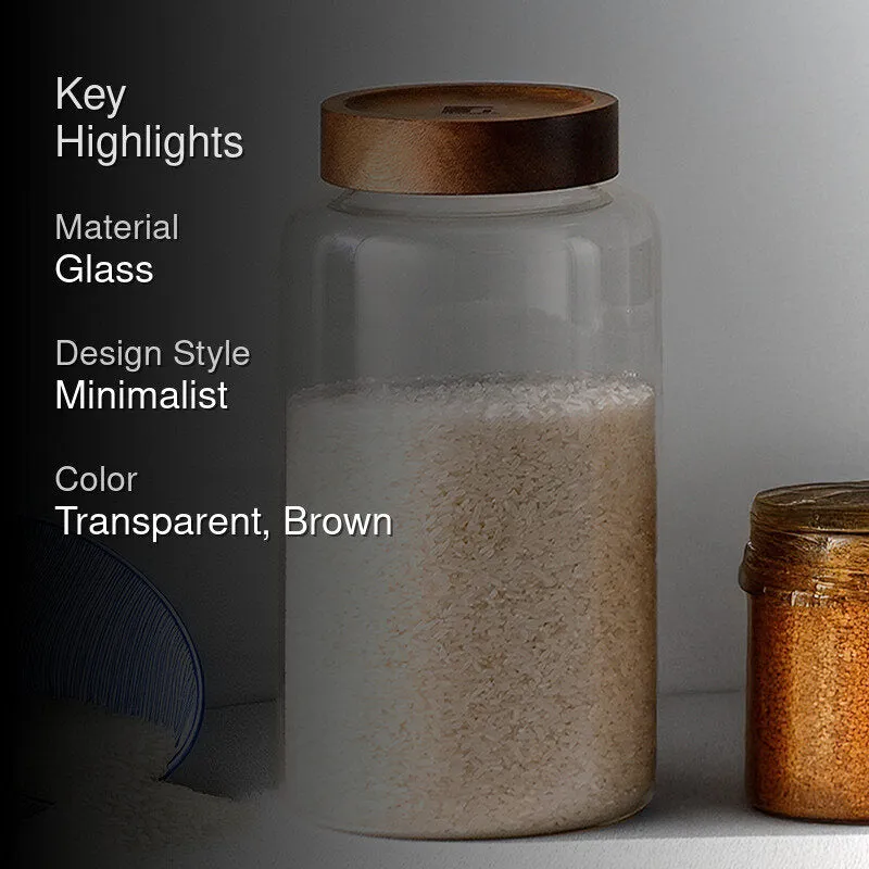 Bergner Crystal Seal Airtight Glass Storage Jar - 2600 mL media 2