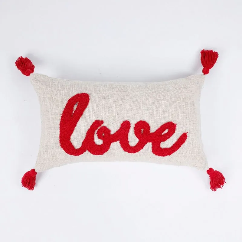 Scarlet Whispers Embroidered Cushion Cover media 8