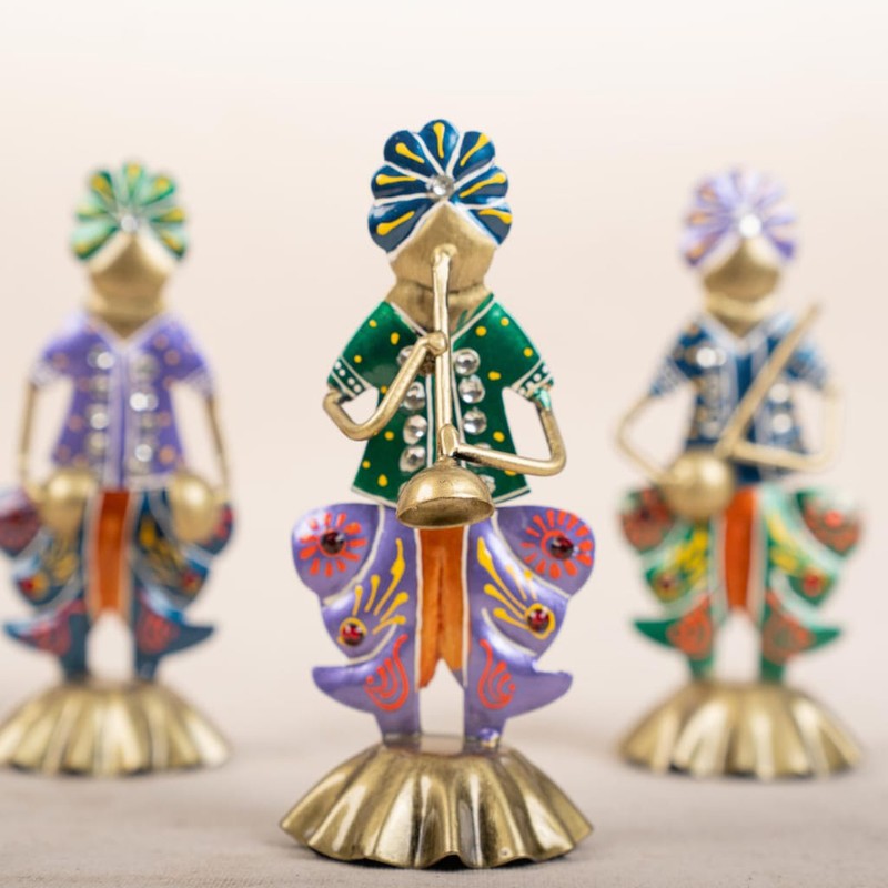 Decorative Folk Art Showpiece - Set Of Three media 6