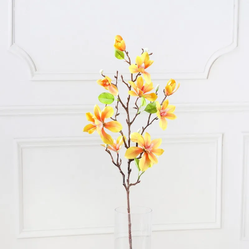 Magnolia Artificial Flower Stem - Yellow media 4