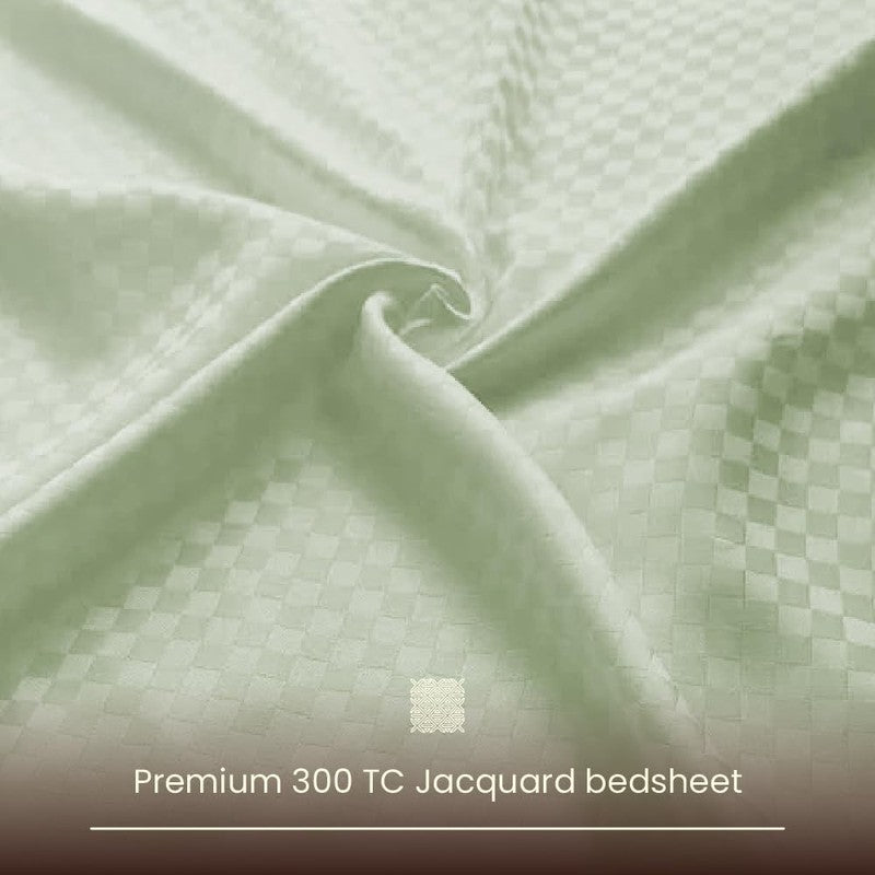 Urban Space Pastel Bliss Cotton Bedsheet (Mint) - 300 TC media 5