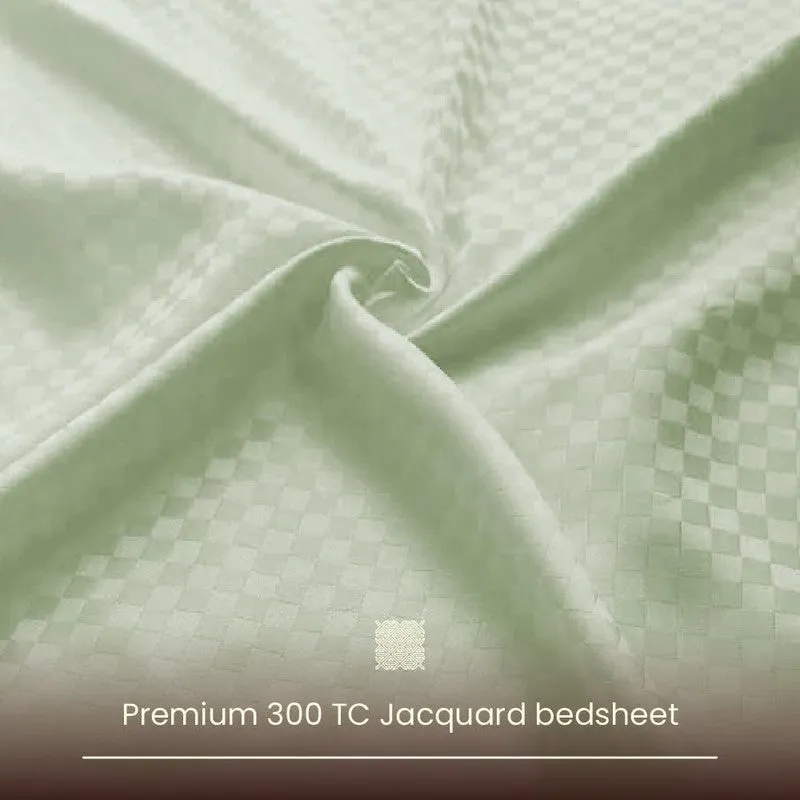 Urban Space Pastel Bliss Cotton Bedsheet (Mint) - 300 TC media 5