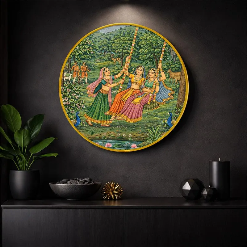 Traditional Village Scene Paper Wall Art media 1