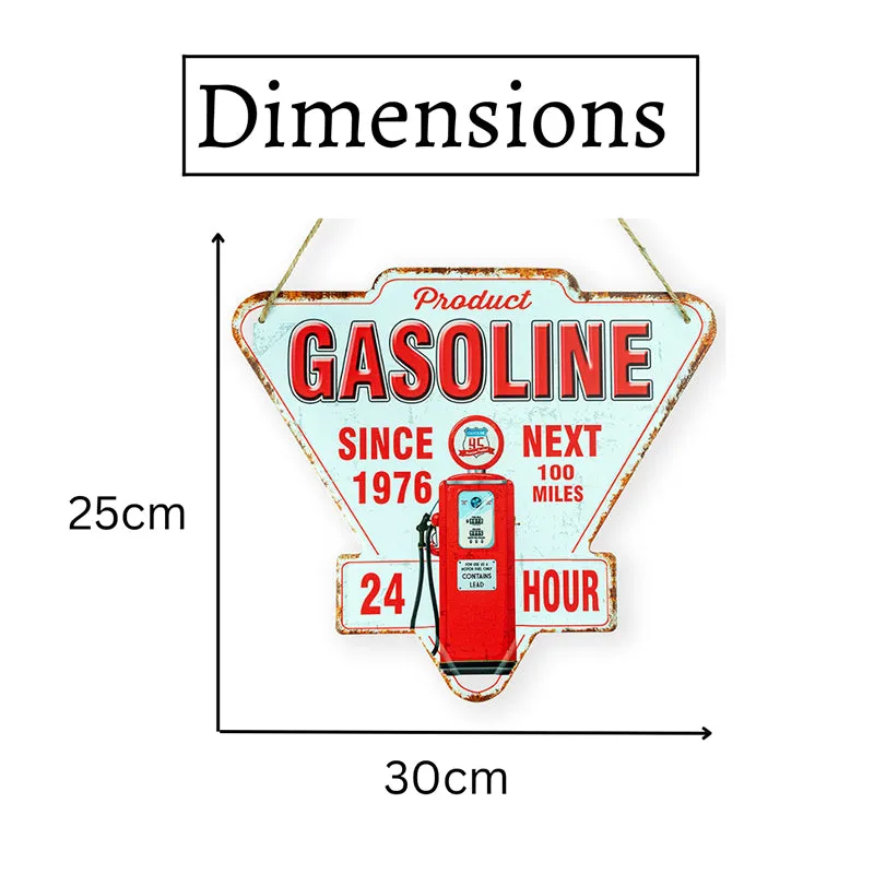 Gasoline Since 1976 Retro Metal Wall Accent media 5