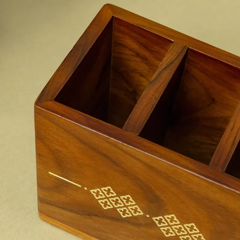 Nova Luxe Wood Desk Organiser - Brown media 7