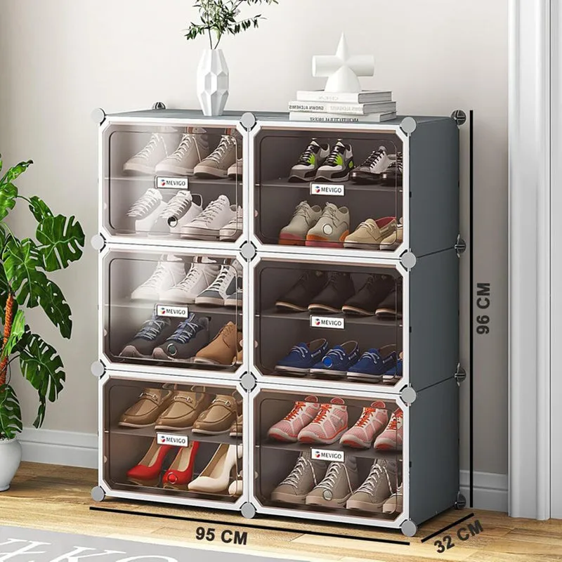 Footprint Grey Plastic & Metal Shoe Racks media 9
