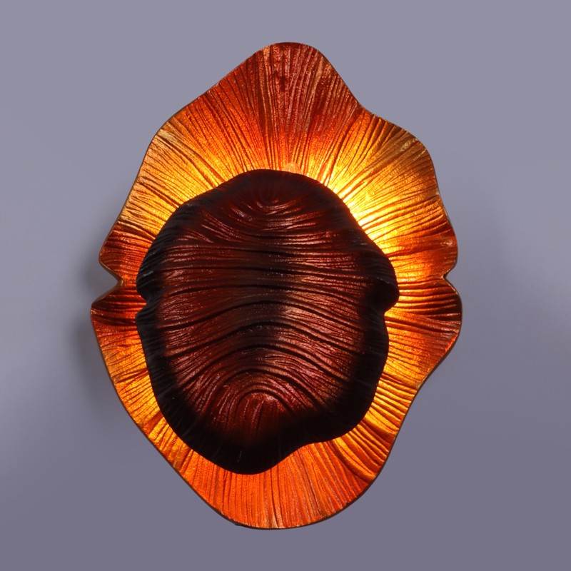 Amber Shell Iron Wall Lamp media 5