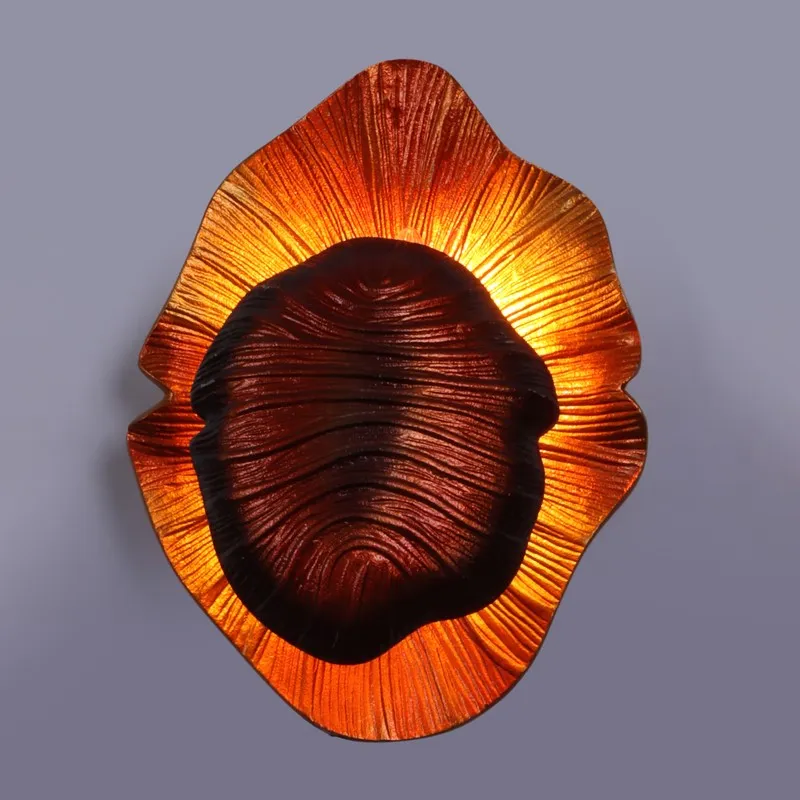 Amber Shell Iron Wall Lamp media 5