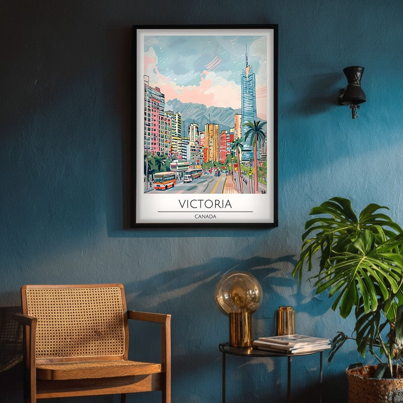 Vintage Victoria Framed Canvas Wall Painting media 4