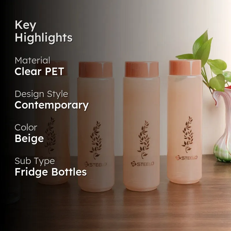 HydraBloom Beige Clear PET Bottle (1000 mL Each) - Set Of Four media 2