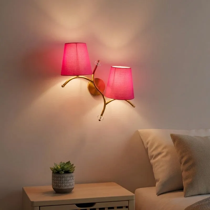GlowStem Twin Cotton Wall Lamp - Pink media 1