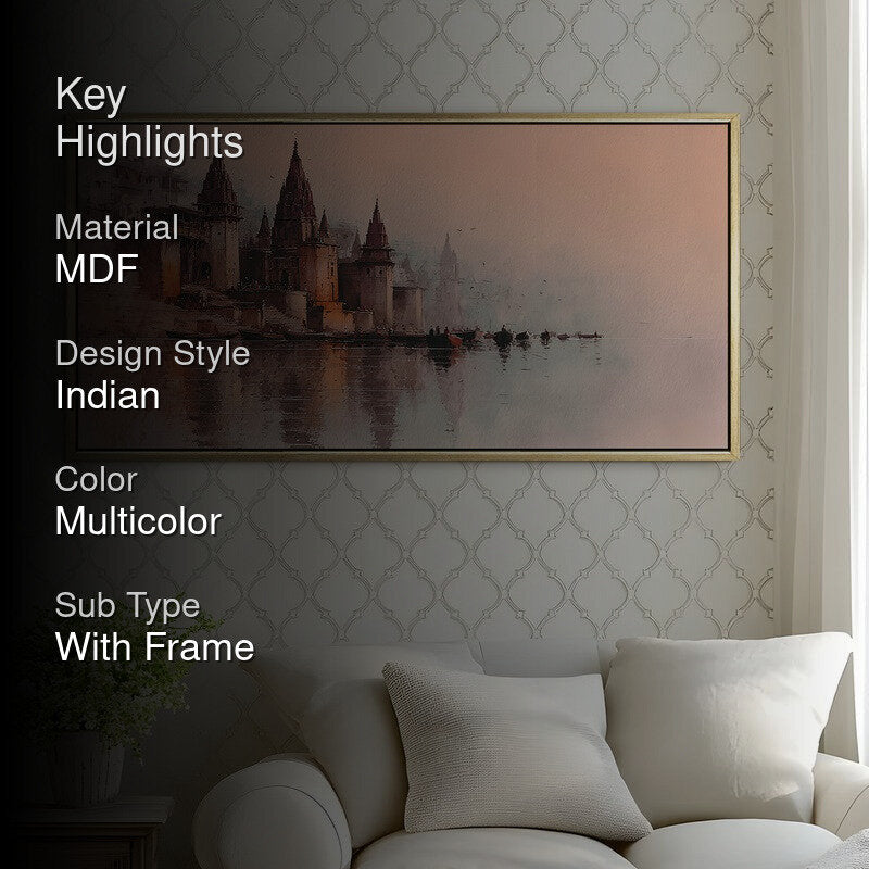 Blush Hour at the Ghats Wall Art media 2