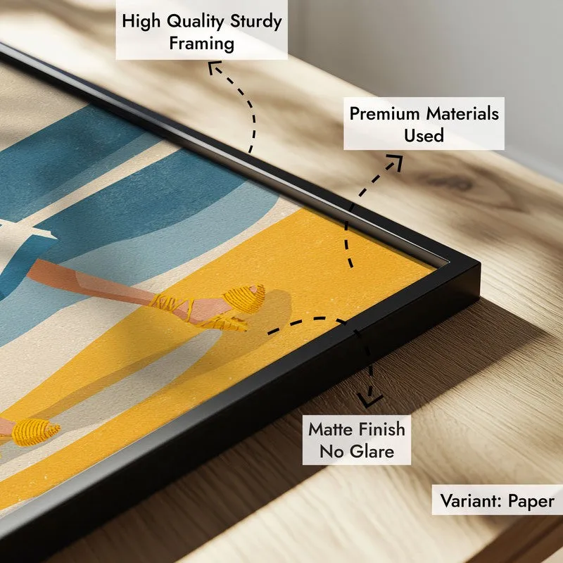 Seabreeze Canvas Wall Painting - Black Frame media 6