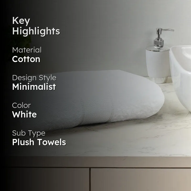 Aura Cotton Bath Towel - White media 2