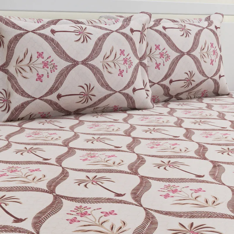 Suite Dreams Cotton Bedsheet (Light Pink) - 144 TC media 3