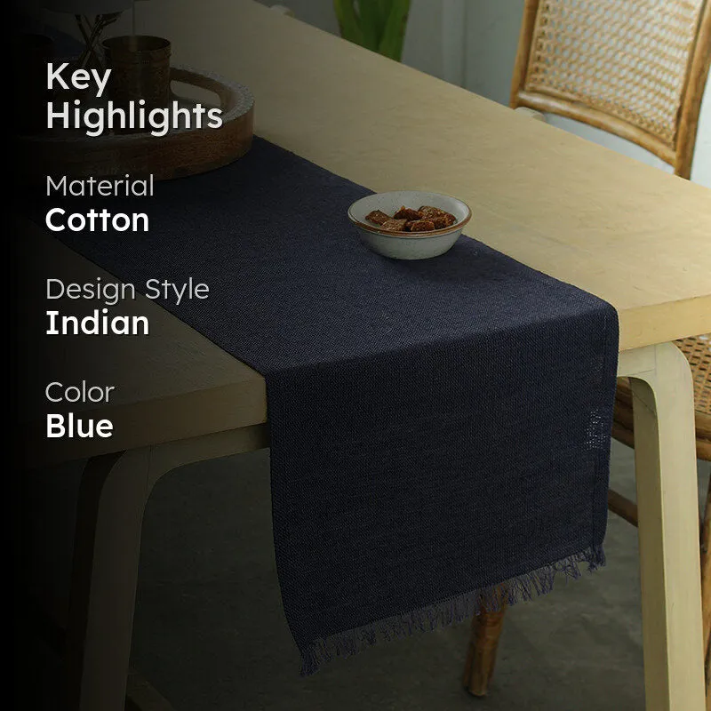 Opus Cotton Table Runner - Navy Blue media 2