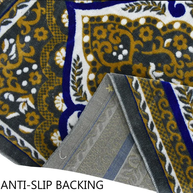 Sakinara Velvet Prayer Mat - Beige,Blue media 4