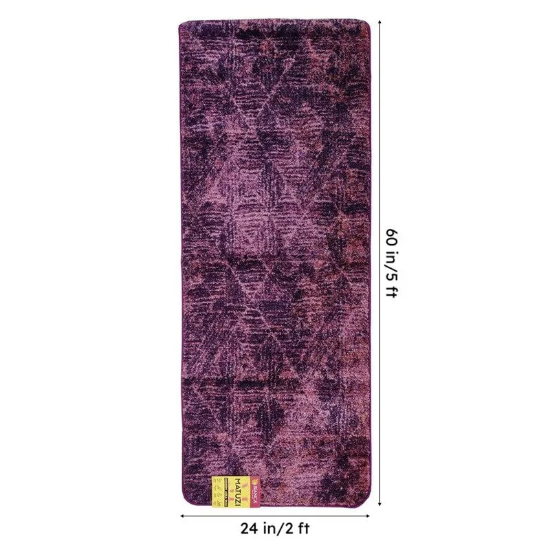 Drevin Abstract Micro Fiber Area Rug - Purple media 8