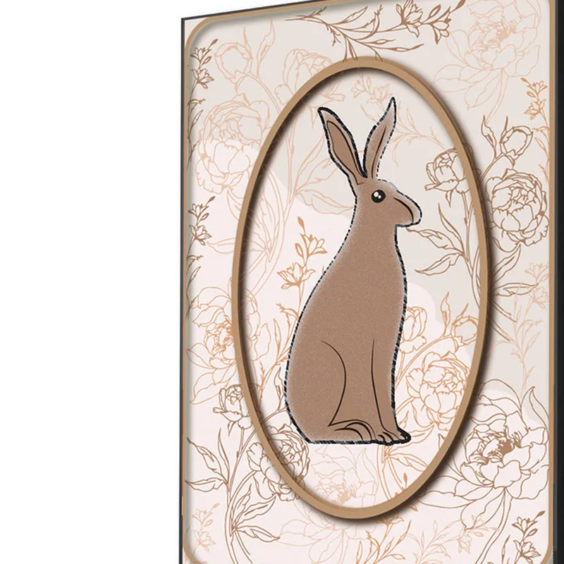Bunny Vines Wall Art with Black Frame media 4