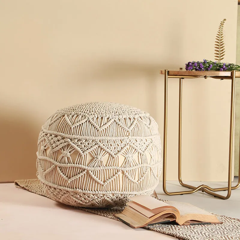 Earth Loom Macrame Pouffe media 1