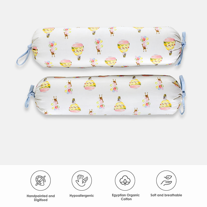 Twirl & Float Egyptian Cotton Bolster Cover (200 TC) - Set Of Two media 10