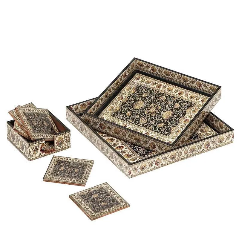 Inaayat Serving Tray & Coaster - Set Of Three media 4