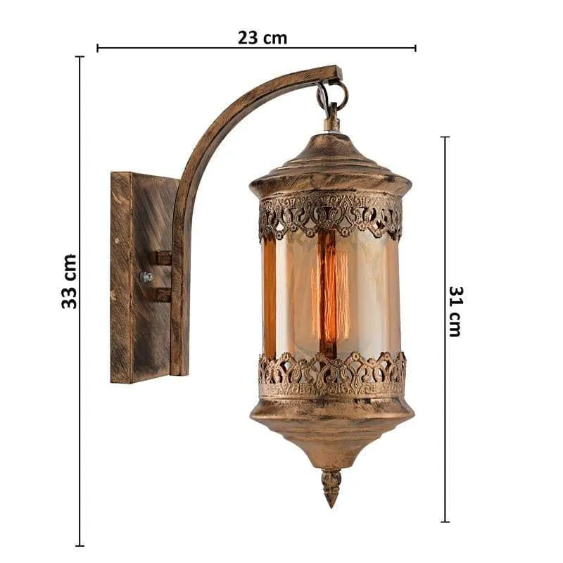 Ornate Farola Lantern Glass & Metal Lamp media 8